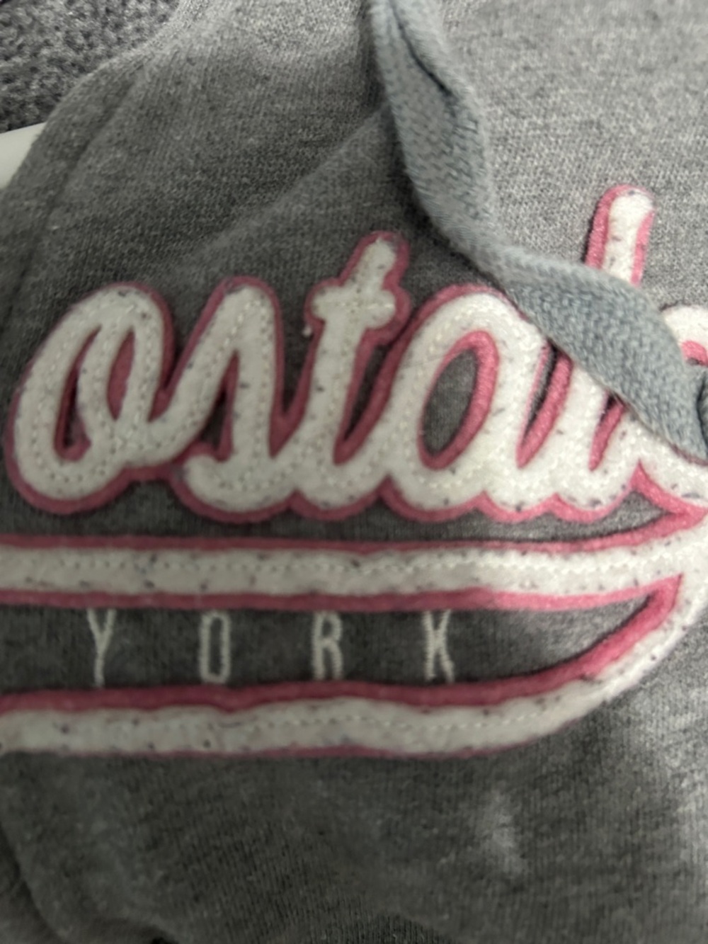 Aeropostale Gray Zip-Up Hoodie with Pink Logo - Picture 4 of 4